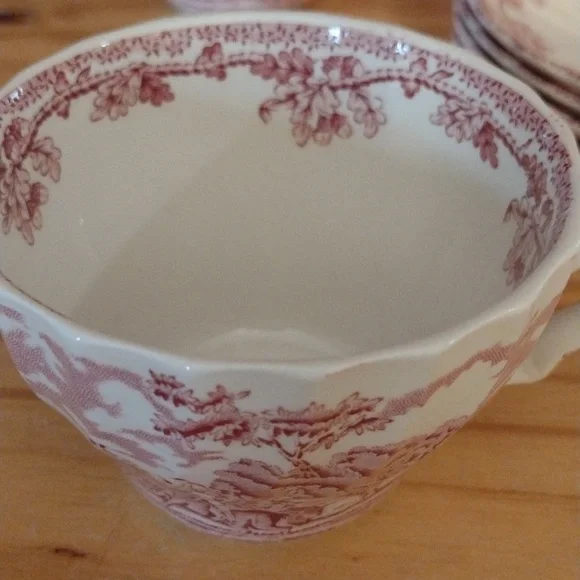 Myott's Country Life cups/saucers - Picture 3 of 10